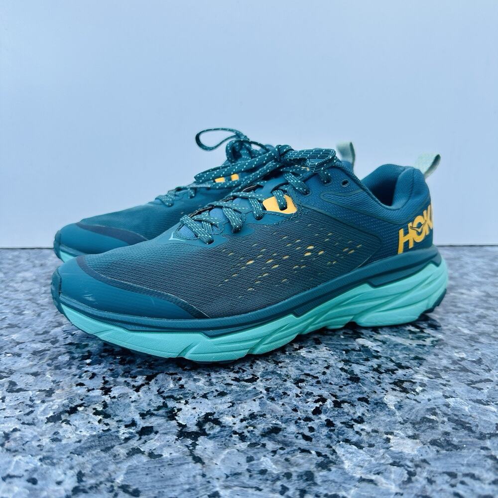 Hoka One Challenger ATR 6 Shoes Womens SZ 9.5 D Green Running Sneakers Deep Teal